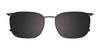Takumi TK1238 Eyeglasses with Clip-on Sunglasses | Size 52 / Black & Gun