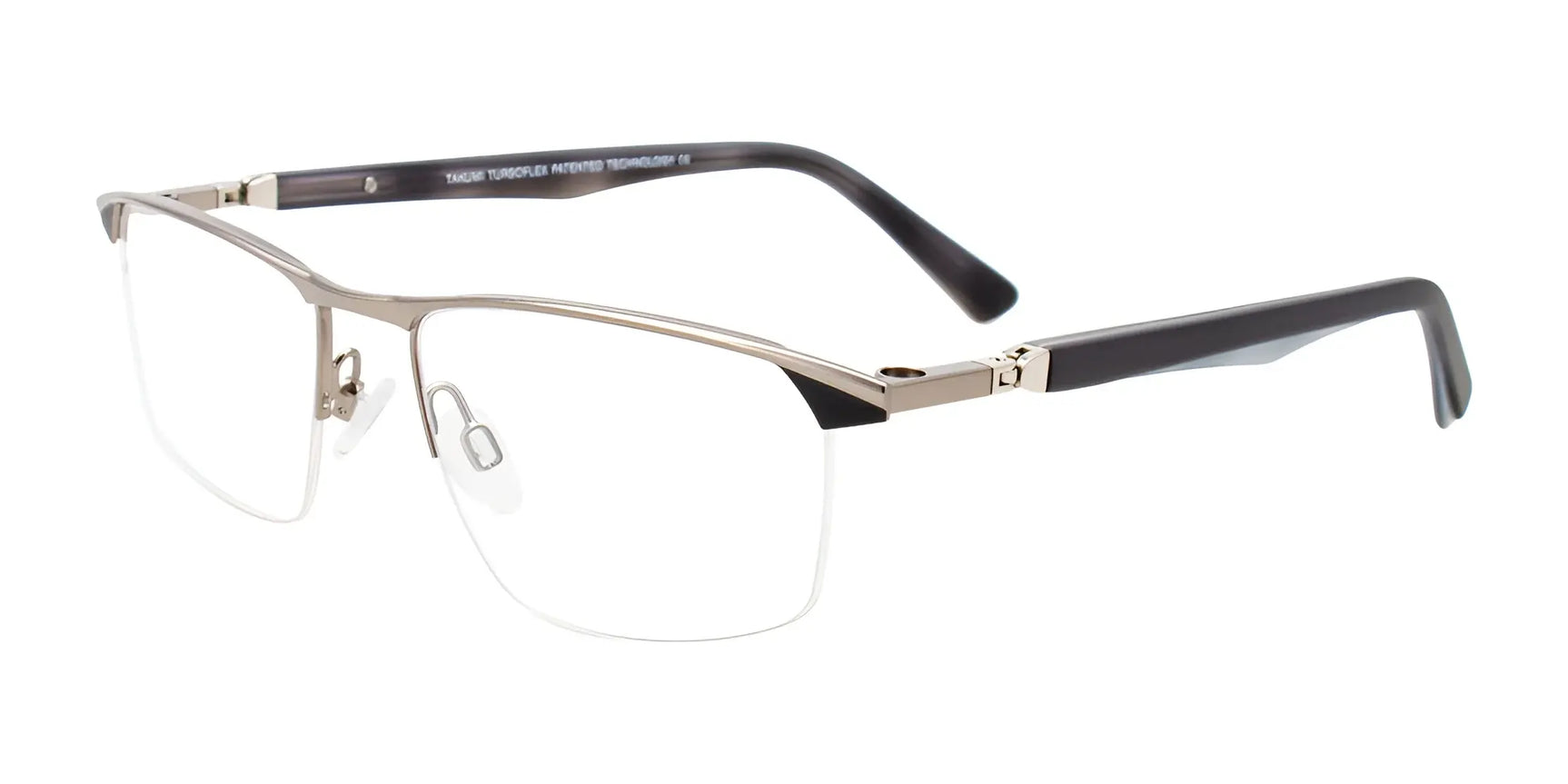 Takumi TK1239 Eyeglasses with Clip-on Sunglasses Satin Grey & Black / Black & Grey