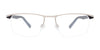 Takumi TK1239 Eyeglasses with Clip-on Sunglasses | Size 52 / Satin Blue & Steel/Blue & Light Blue