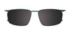 Takumi TK1239 Eyeglasses with Clip-on Sunglasses | Size 52 / Satin Blue & Steel/Blue & Light Blue
