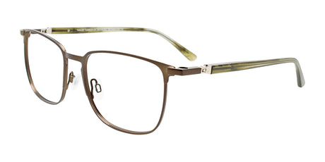 Takumi TK1241 Eyeglasses with Clip-on Sunglasses Khaki