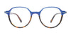 Takumi TK1242 Eyeglasses with Clip-on Sunglasses | Size 48 / Blue & Tortoise/Tortoise