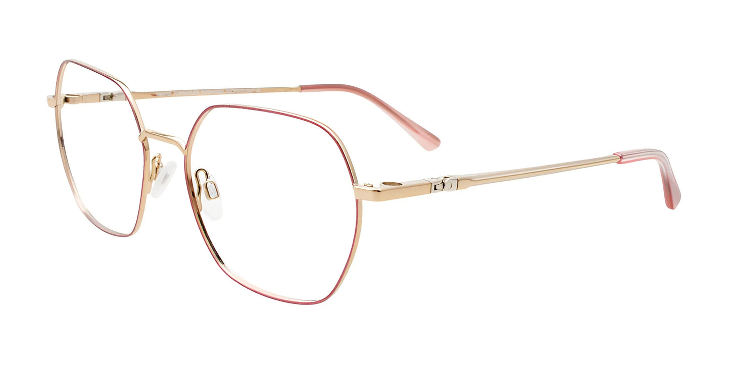 Takumi TK1243 Eyeglasses with Clip-on Sunglasses Pink Sparkle & Soft Gold