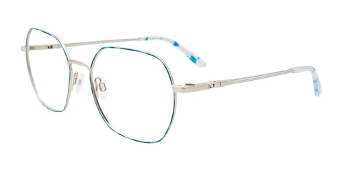 Takumi TK1243 Eyeglasses with Clip-on Sunglasses / Size 53 / Blue Tortoise & Silver