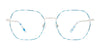 Takumi TK1243 Eyeglasses with Clip-on Sunglasses | Size 53 / Blue Tortoise & Silver