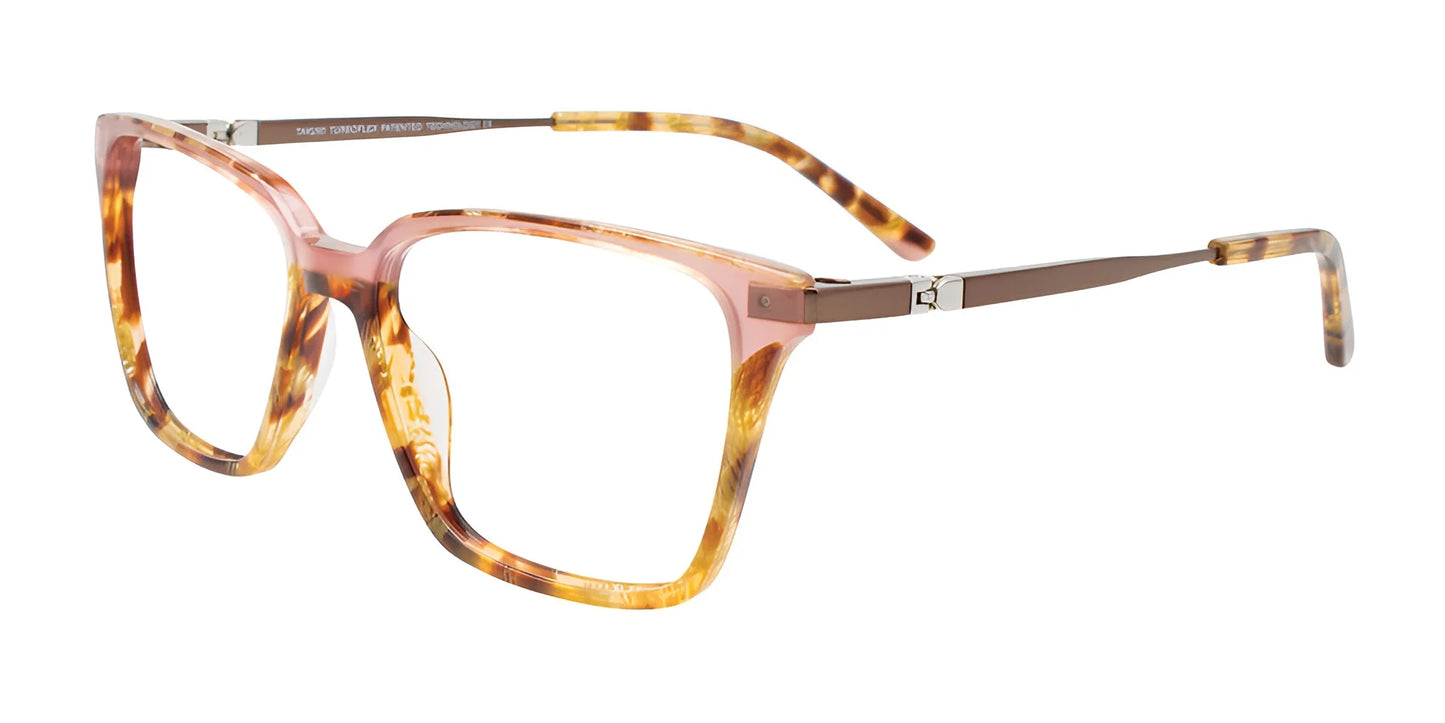 Takumi TK1244 Eyeglasses with Clip-on Sunglasses Tortoise & Pink