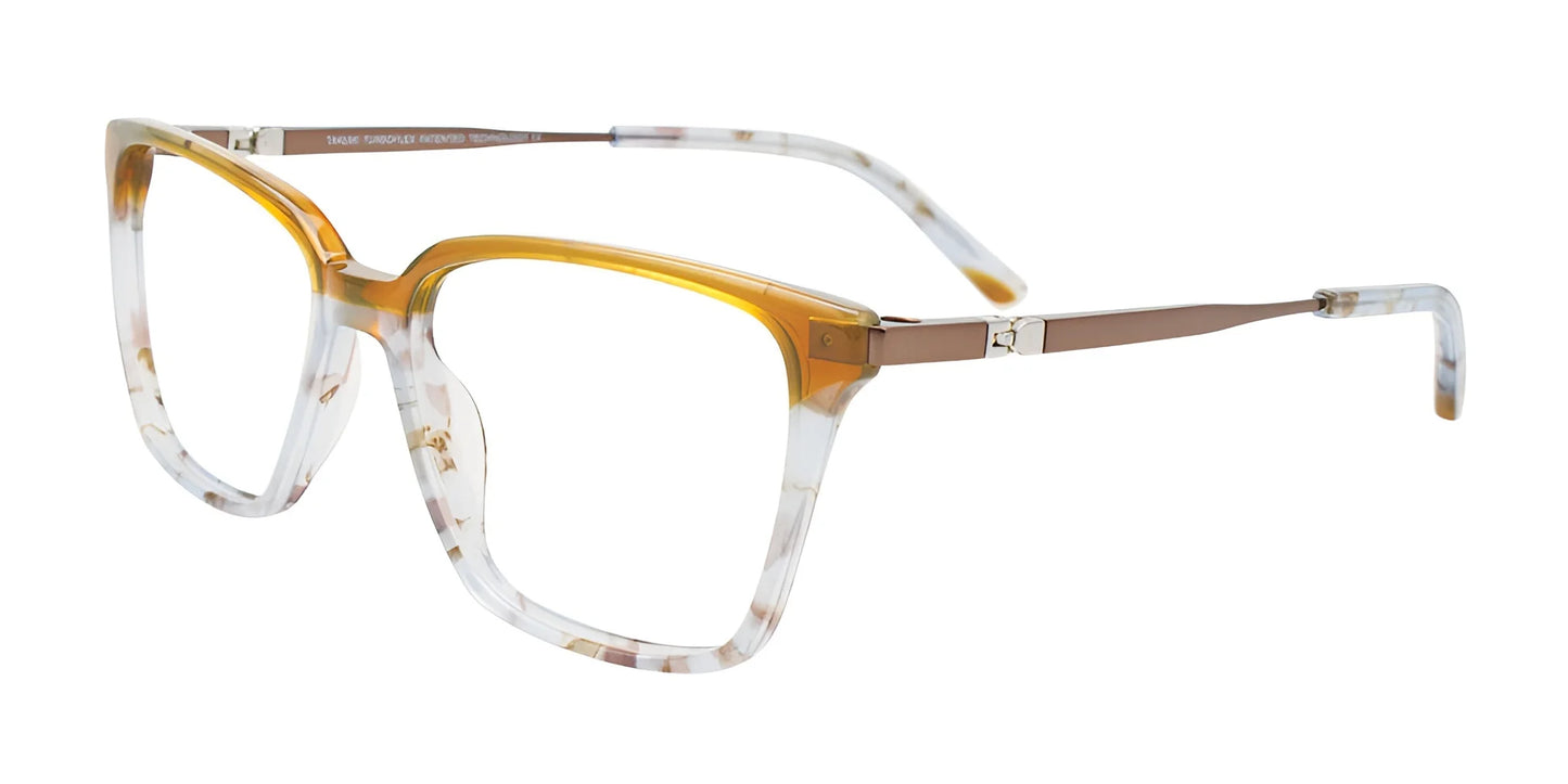 Takumi TK1244 Eyeglasses with Clip-on Sunglasses Lt Grey Tort & Brown