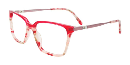 Takumi TK1244 Eyeglasses with Clip-on Sunglasses Red Tortoise & Red