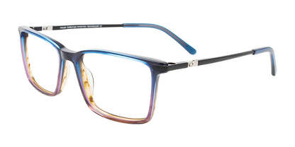 Takumi TK1245 Eyeglasses with Clip-on Sunglasses Blue Gradient