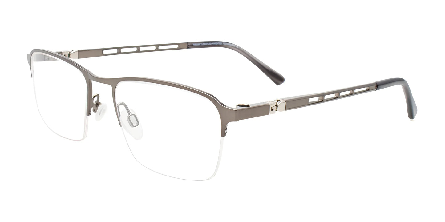 Takumi TK1246 Eyeglasses with Clip-on Sunglasses Steel