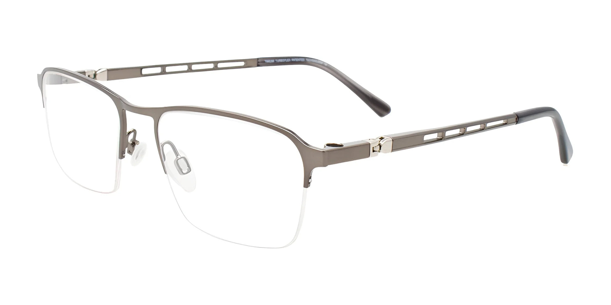 Takumi TK1246 Eyeglasses with Clip-on Sunglasses Steel
