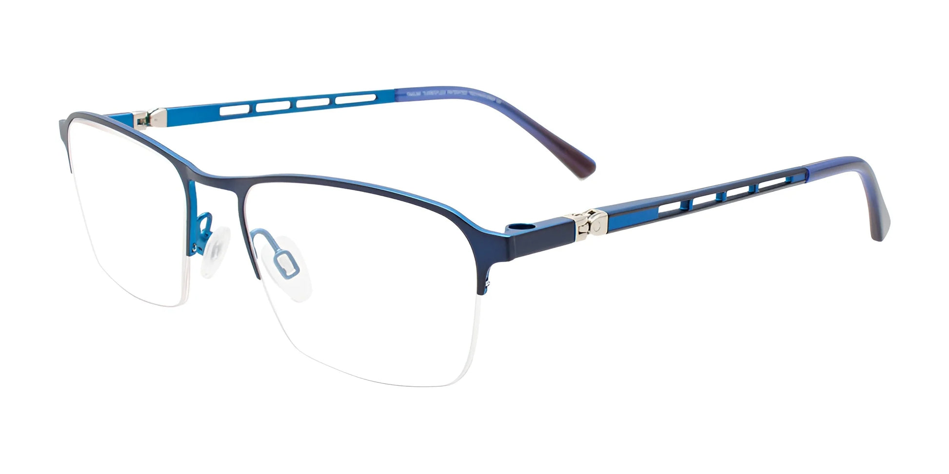 Takumi TK1246 Eyeglasses with Clip-on Sunglasses Dark Blue