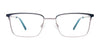 Takumi TK1247 Eyeglasses with Clip-on Sunglasses | Size 49 / Blue & Navy