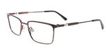 Takumi TK1247 Eyeglasses with Clip-on Sunglasses Burgundy & Black