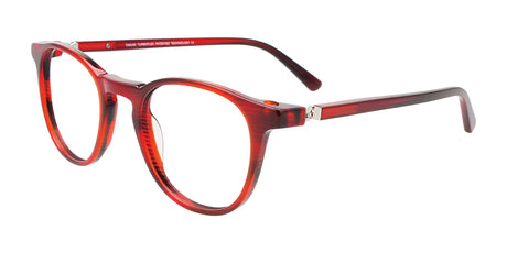 Takumi TK1248 Eyeglasses with Clip-on Sunglasses Transparent Marbled Red