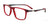 Takumi TK1249 Eyeglasses with Clip-on Sunglasses | Size 52 / Matt Red & Black