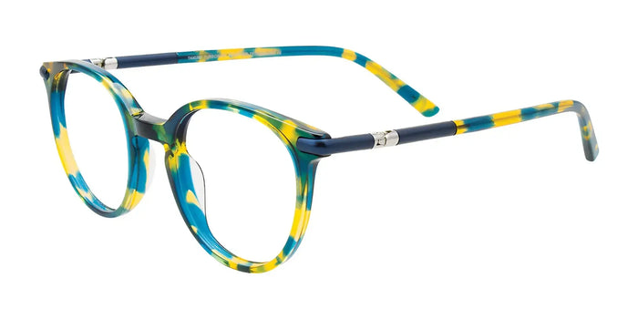 Takumi TK1251 Eyeglasses | Size 42 / Blue & Green & Yellow Mix