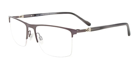 Takumi TK1252 Eyeglasses with Clip-on Sunglasses Satin Steel & Matt Grey