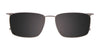 Takumi TK1252 Eyeglasses with Clip-on Sunglasses | Size 56 / Satin Steel & Matt Grey