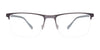 Takumi TK1252 Eyeglasses with Clip-on Sunglasses | Size 56 / Satin Steel & Matt Grey