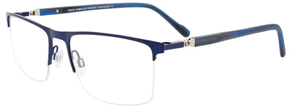 Takumi TK1252 Eyeglasses with Clip-on Sunglasses Satin Dark Blue & Matt Blue