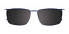 Takumi TK1252 Eyeglasses with Clip-on Sunglasses | Size 56 / Satin Steel & Matt Grey