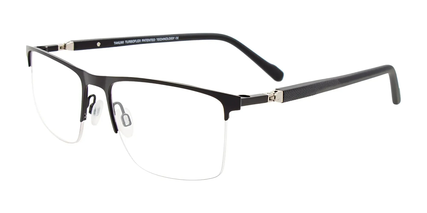 Takumi TK1252 Eyeglasses with Clip-on Sunglasses Satin Black & Matt Black