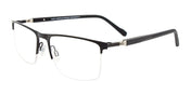Takumi TK1252 Eyeglasses with Clip-on Sunglasses | Size 56 / Satin Black & Matt Black