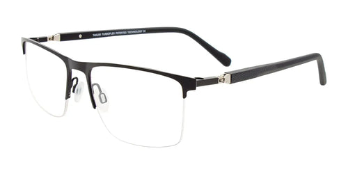 Takumi TK1252 Eyeglasses with Clip-on Sunglasses / Size 56 / Satin Steel & Matt Grey