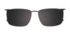 Takumi TK1252 Eyeglasses with Clip-on Sunglasses | Size 56 / Satin Steel & Matt Grey