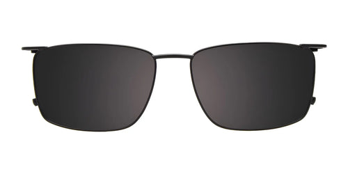 Takumi TK1252 Eyeglasses with Clip-on Sunglasses / Size 56 / Satin Steel & Matt Grey