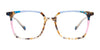 Takumi TK1257 Eyeglasses with Clip-on Sunglasses | Size 51 / Brn Tort & Beige & Blue Transp