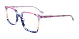 Takumi TK1257 Eyeglasses with Clip-on Sunglasses Blue Purp Marb & Purp & Bg Tr