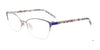 Takumi TK1258 Eyeglasses with Clip-on Sunglasses | Size 53 / Silver & Blue