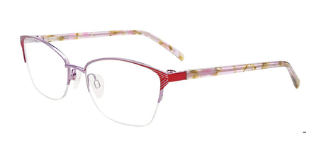 Takumi TK1258 Eyeglasses with Clip-on Sunglasses Purple & Red