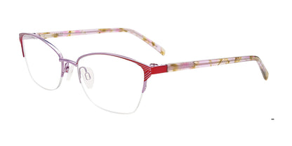 Takumi TK1258 Eyeglasses with Clip-on Sunglasses Purple & Red