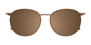 Takumi TK1259 Eyeglasses with Clip-on Sunglasses | Size 50 / Marble Brown & Blue