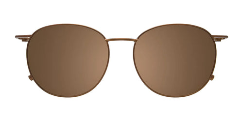 Takumi TK1259 Eyeglasses with Clip-on Sunglasses / Size 50 / Marble Brown & Blue