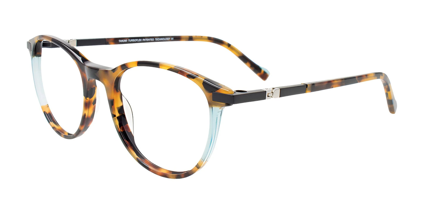 Takumi TK1259 Eyeglasses with Clip-on Sunglasses Trortoise & Teal
