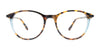 Takumi TK1259 Eyeglasses with Clip-on Sunglasses | Size 50 / Marble Brown & Blue