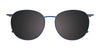 Takumi TK1259 Eyeglasses with Clip-on Sunglasses | Size 50 / Marble Brown & Blue