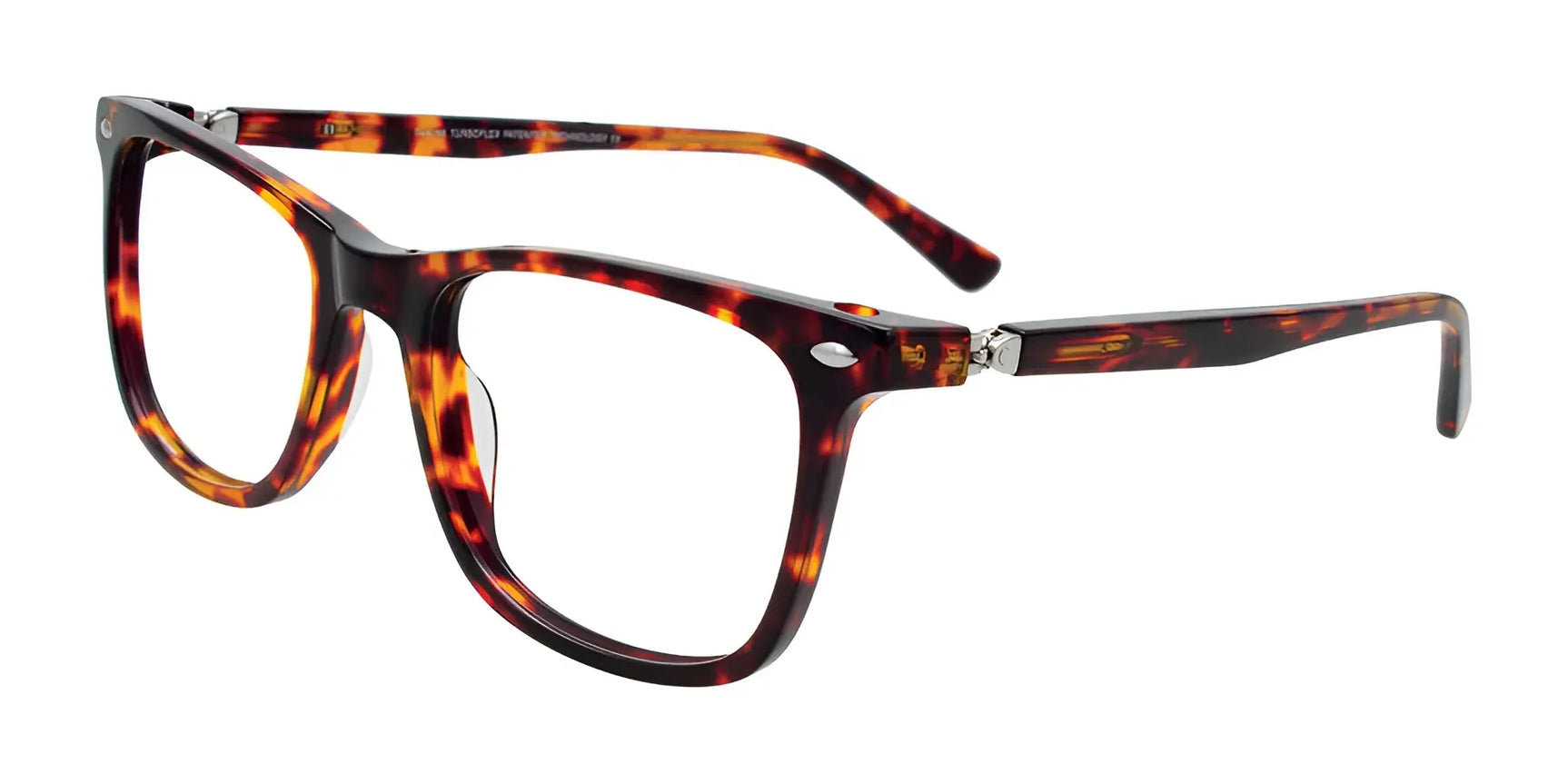 Takumi TK1260 Eyeglasses with Clip-on Sunglasses Tortoise