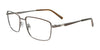 Takumi TK1262 Eyeglasses with Clip-on Sunglasses | Size 56 / Steel & Light Brown