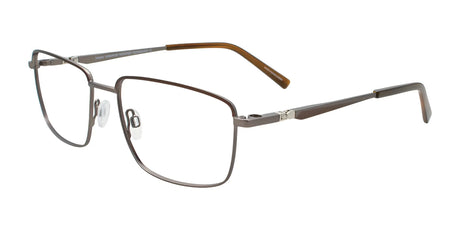 Takumi TK1262 Eyeglasses with Clip-on Sunglasses Steel & Light Brown