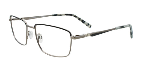 Takumi TK1262 Eyeglasses with Clip-on Sunglasses Steel & Black