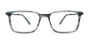 Takumi TK1263 Eyeglasses with Clip-on Sunglasses | Size 54 / Transparent Grey & Dark Blue