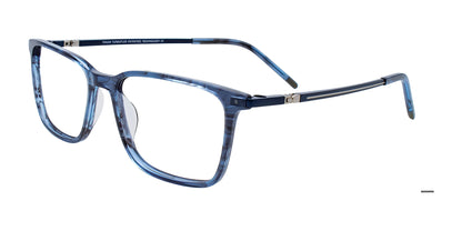 Takumi TK1263 Eyeglasses with Clip-on Sunglasses Transparent Blue & Dark Grey