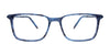 Takumi TK1263 Eyeglasses with Clip-on Sunglasses | Size 54 / Transparent Grey & Dark Blue