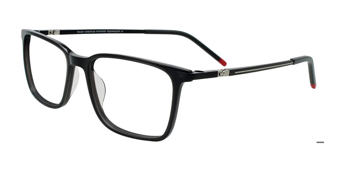 Takumi TK1263 Eyeglasses with Clip-on Sunglasses | Size 54 / Black & Red