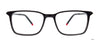 Takumi TK1263 Eyeglasses with Clip-on Sunglasses | Size 54 / Transparent Grey & Dark Blue